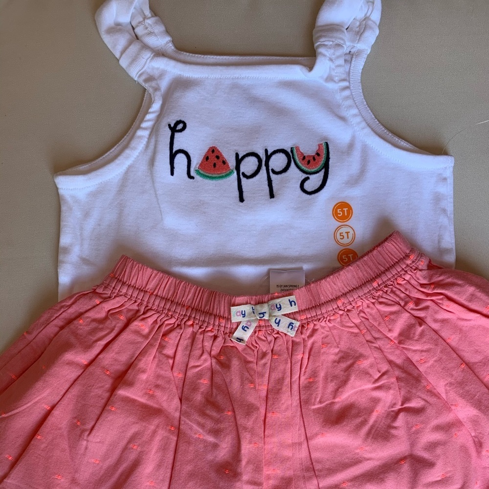 Gymboree Hello Happy 2 piece‎ Watermelon Outfit 5T